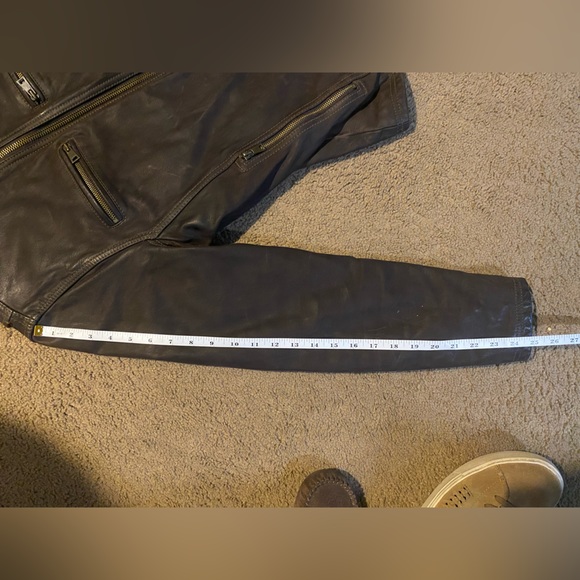 Black Rivet Brown Leather Jacket - Picture 6 of 8